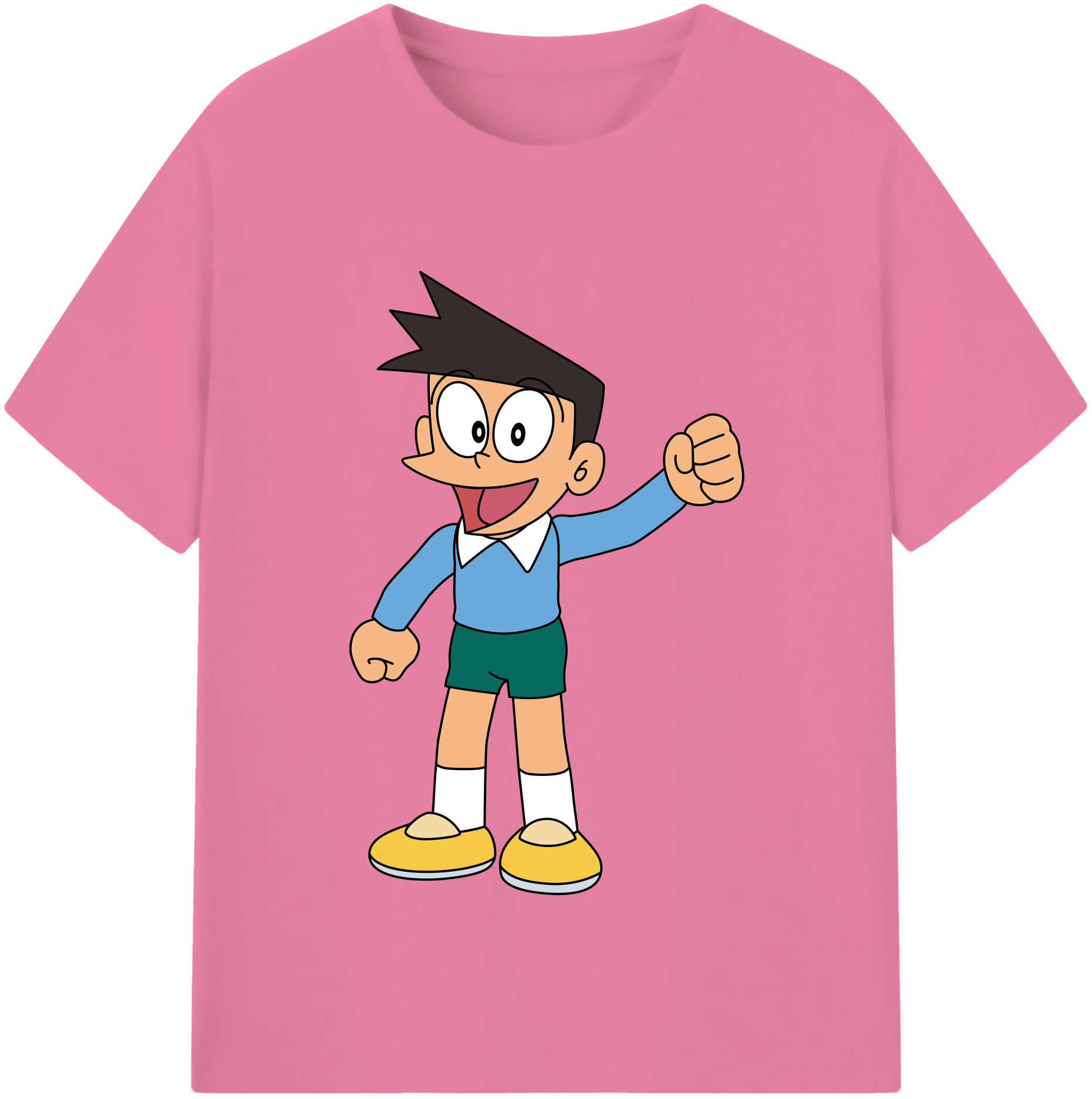 （画像用） ドラえもん 骨川 スネ夫 Doraemon Honekawa Suneo 綿100％半袖Tシャツ（フロントプリント）